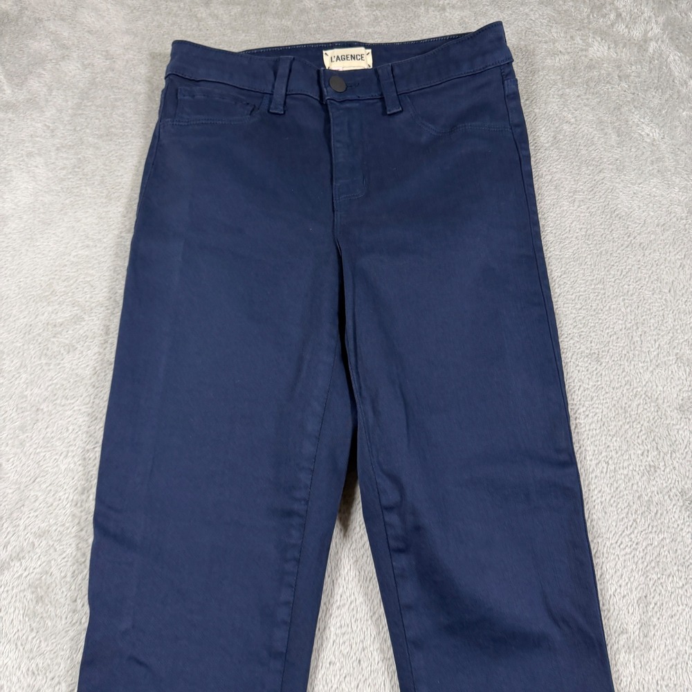 L'AGENCE Margot High Waisted Skinny Jeans Womens 25 Dark‎ Navy Stretch 2294LMD